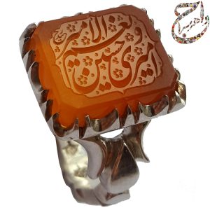 انگشتر عقیق خطی استاد حیدر رکاب استاد افتخاری
