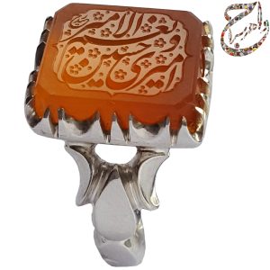 انگشتر عقیق خطی استاد حیدر رکاب استاد افتخاری