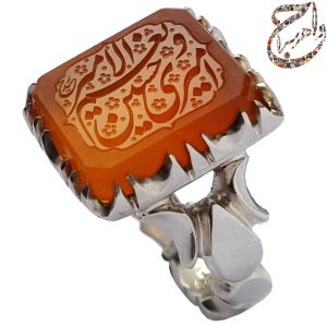 انگشتر عقیق خطی استاد حیدر رکاب استاد افتخاری