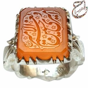 انگشتر عقیق خطی استاد حیدر رکاب استاد افتخاری