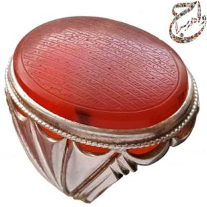 عقیق سرخ یمنی آیه الکرسی درشت