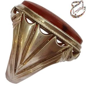 عقیق سرخ یمنی آیه الکرسی درشت