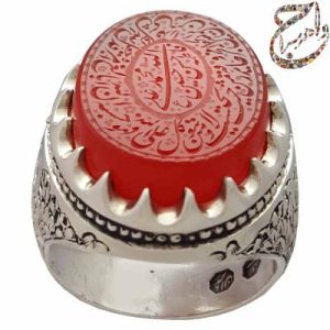 انگشتر عقیق یمنی خط صمد قلمزنی ساعی