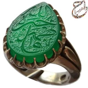 عقیق سبز لامپی خط حرّ رکاب آذری