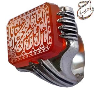 عقیق سرخ یمنی خطی