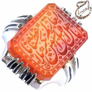 عقیق سرخ یمنی خطی