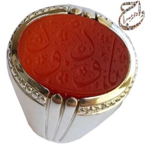 عقیق یمنی خط استاد مدنی رکاب استاد افتخاری