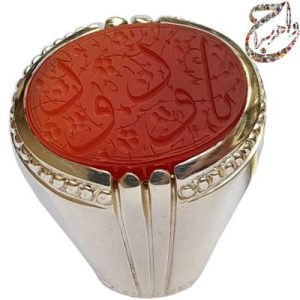 عقیق یمنی خط استاد مدنی رکاب استاد افتخاری
