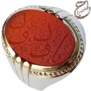 عقیق یمنی خط استاد مدنی رکاب استاد افتخاری