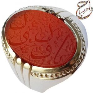 عقیق یمنی خط استاد مدنی رکاب استاد افتخاری