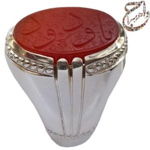 عقیق یمنی خط استاد مدنی رکاب استاد افتخاری