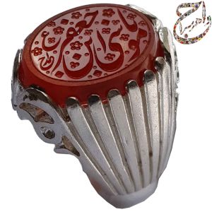 عقیق سرخ یمنی خط استاد احمد