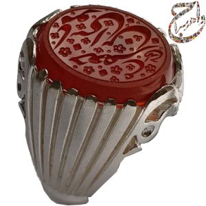 عقیق سرخ یمنی خط استاد احمد