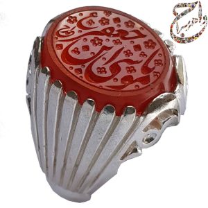 عقیق سرخ یمنی خط استاد احمد
