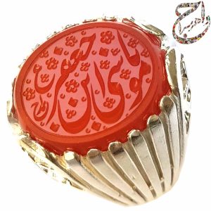 عقیق سرخ یمنی خط استاد احمد