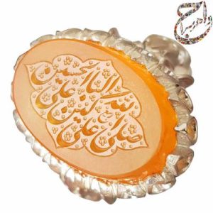 عقیق پرتقالی یمنی خط استاد ربیع