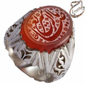 عقیق پرتقالی یمنی خط استاد احمد