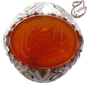 عقیق پرتقالی یمنی خط استاد احمد