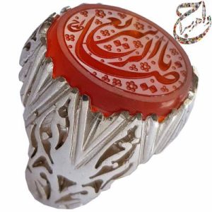 عقیق پرتقالی یمنی خط استاد احمد