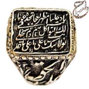 انگشتر تمام قلمزنی استاد جنگی