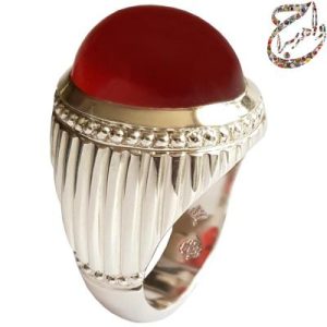 انگشتر عقیق سرخ پاک یمنی
