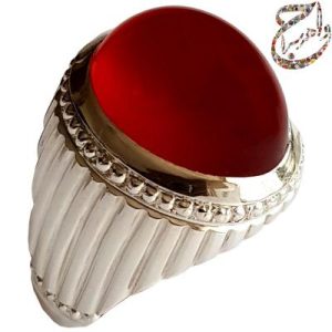 انگشتر عقیق سرخ پاک یمنی