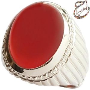 انگشتر عقیق سرخ پاک یمنی