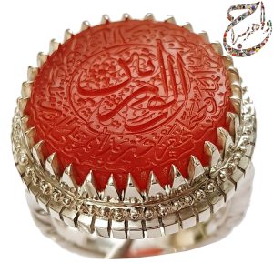 عقیق یمنی حکاکی آیه الوارثین استاد مهدی شمس