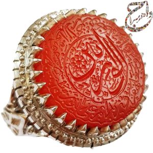 عقیق یمنی حکاکی آیه الوارثین استاد مهدی شمس