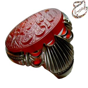 عقیق یمنی خط استاد رضا قربانی
