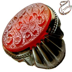 عقیق یمنی خط استاد رضا قربانی (حرّ)