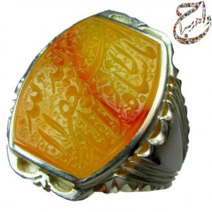 عقیق سلیمانی خط میرزا رکاب ورقه ای