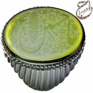 عقیق سبز یمنی خط استاد طه رکاب استاد افتخاری