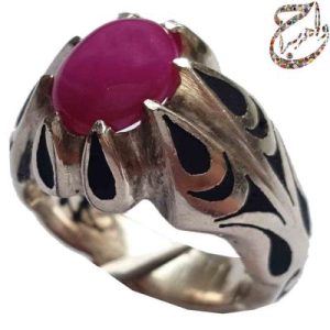 یاقوت اصیل رکاب قلمزنی فرخاری