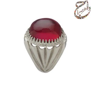یاقوت سنتتیک رکاب نقره