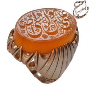 عقیق یمنی حکاکی استاد جواد حیدری (طه)