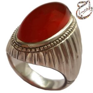 عقیق یمنی اصیل تراش دار رکاب جم رضایی