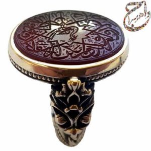 عقیق کرزی یمنی فاخر خط استاد مدنی رکاب استاد مظهری