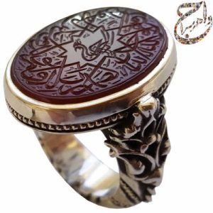 عقیق کرزی یمنی فاخر خط استاد مدنی رکاب استاد مظهری