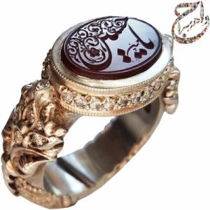 انگشتر عقیق یمنی خط استاد مبین