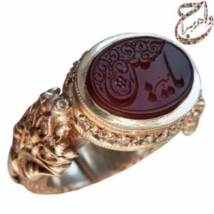 انگشتر عقیق یمنی خط استاد مبین