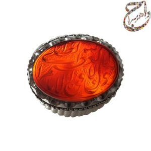 انگشتر عقیق کرزی خطی