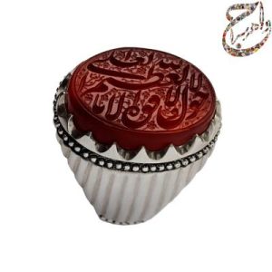 انگشتر عقیق کرزی خطی