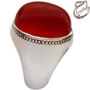 انگشتر عقیق یمنی آبدار ساده