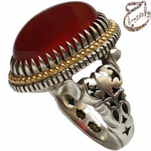 انگشتر عقیق یمنی رکاب فدیوم کاوه