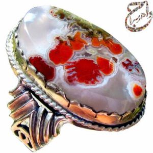 عقیق گبری رکاب نقره