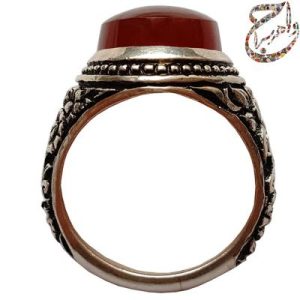 عقیق سرخ یمنی قلمزنی استاد جنگی