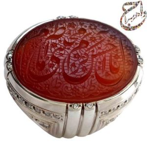 عقیق سرخ یمنی خط طه رکاب مظهری