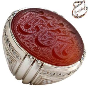 عقیق سرخ یمنی خط طه رکاب مظهری