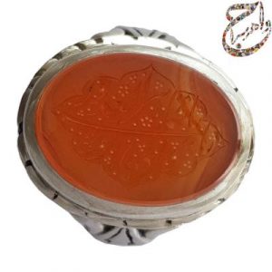 عقیق پرتقالی خراسانی خط استاد ربیع